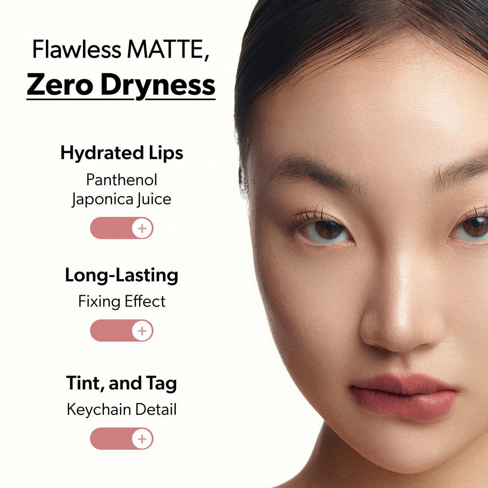 Entropy Charm Tint Blurry Line closeup texture reveals a hydrating velvet finish.