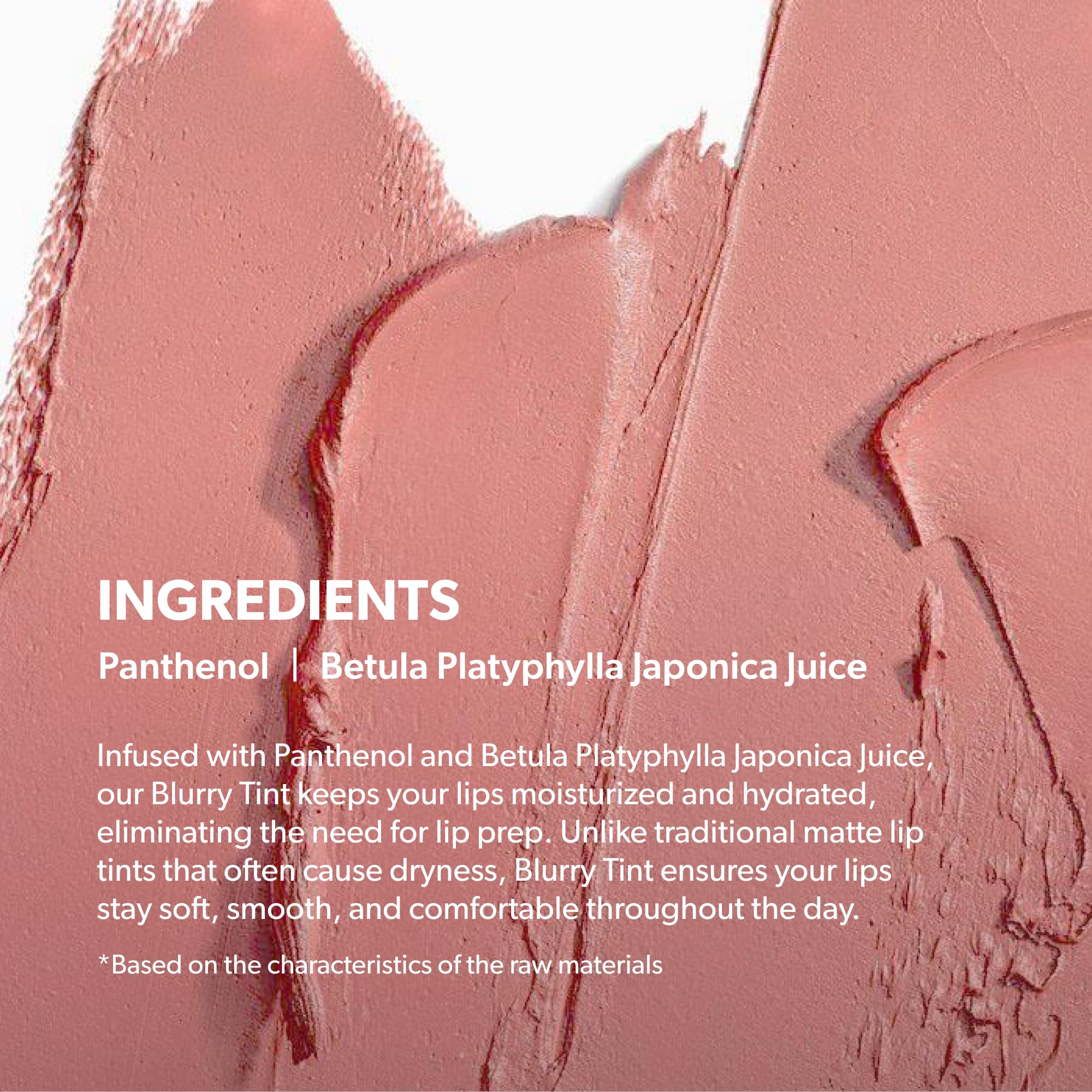 Entropy Charm Tint Blurry Line hydrating velvet texture keeps lips comfortable and moisturized.