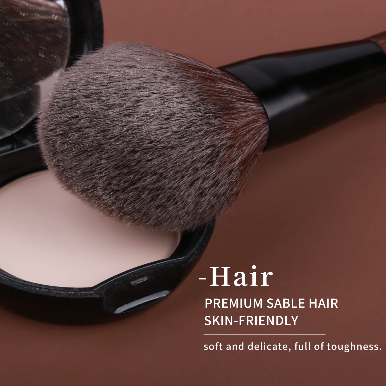 ENZO KEN face brushes for powder, blush, foundation blending