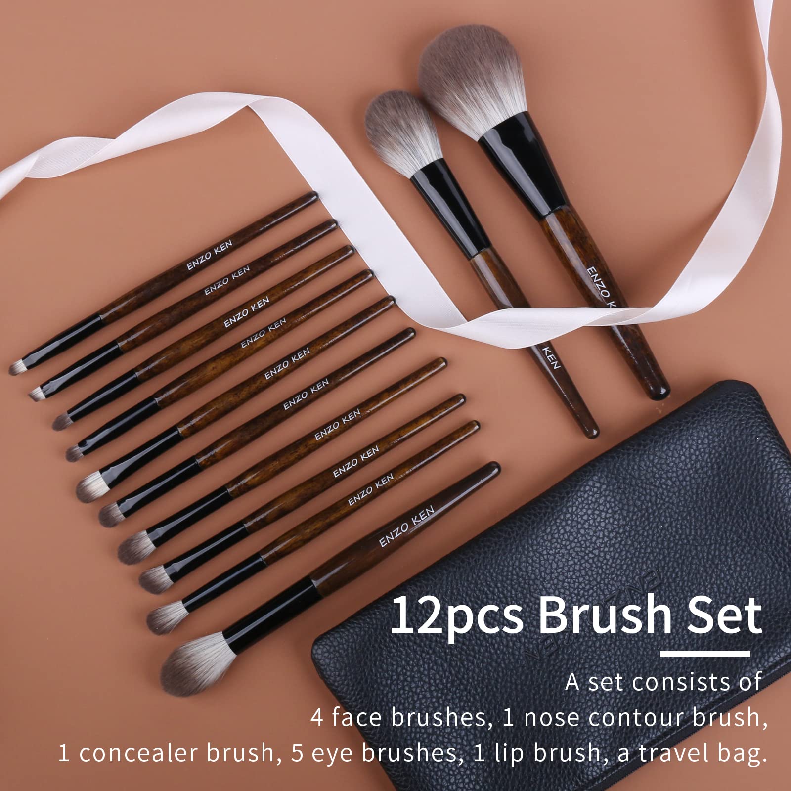 ENZO KEN MONI eye-shadow-brush set enabling precise, smooth eye makeup