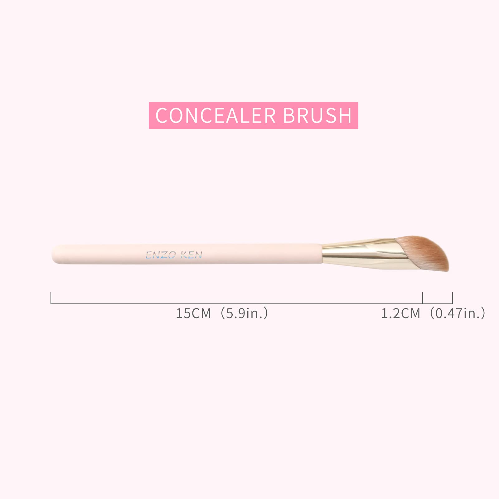 ENZO KEN nose contour angle-tip brush enables precise shading.