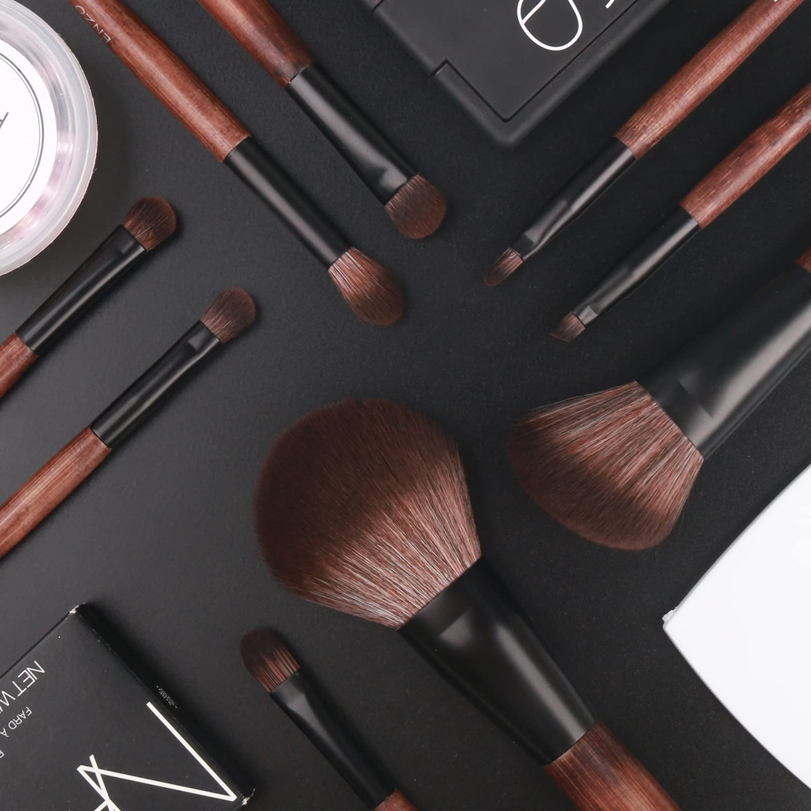 ENZO KEN professional brush set in bag for studio use