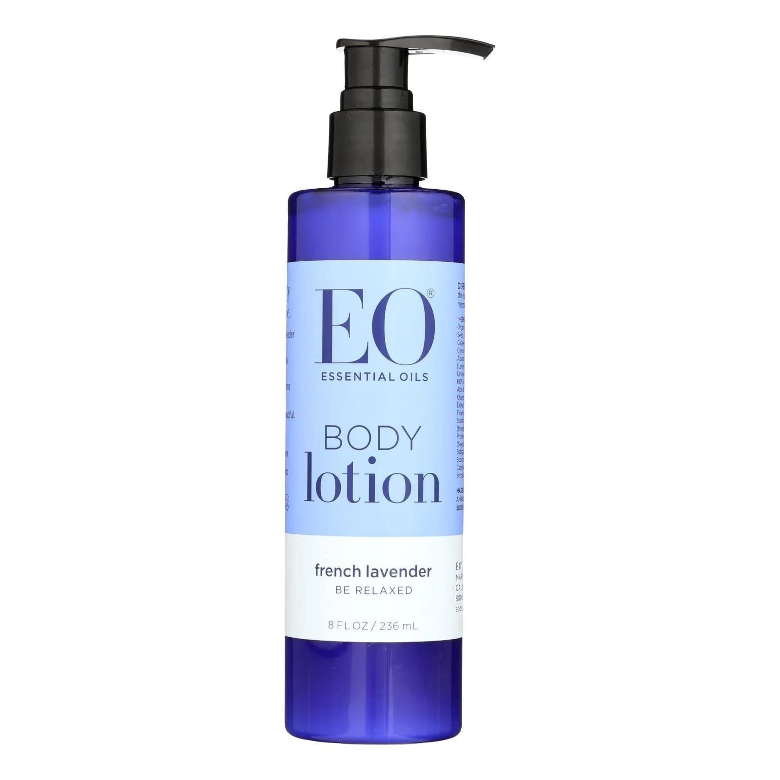EO body lotion french lavender bottle for soothing skin hydration