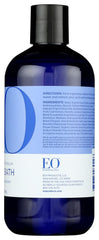 EO Bubble Bath Serenity 12oz packaging showcasing organic formula and travel-friendly size.