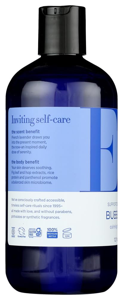 EO Bubble Bath Serenity foamy closeup highlighting rich lather and gentle cleanse.