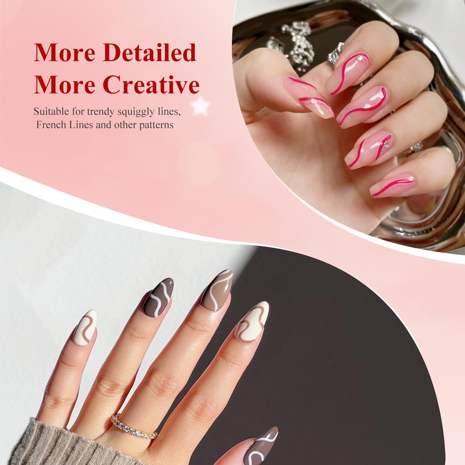 eodci nail art gel liner set healthy ingredients with low odor