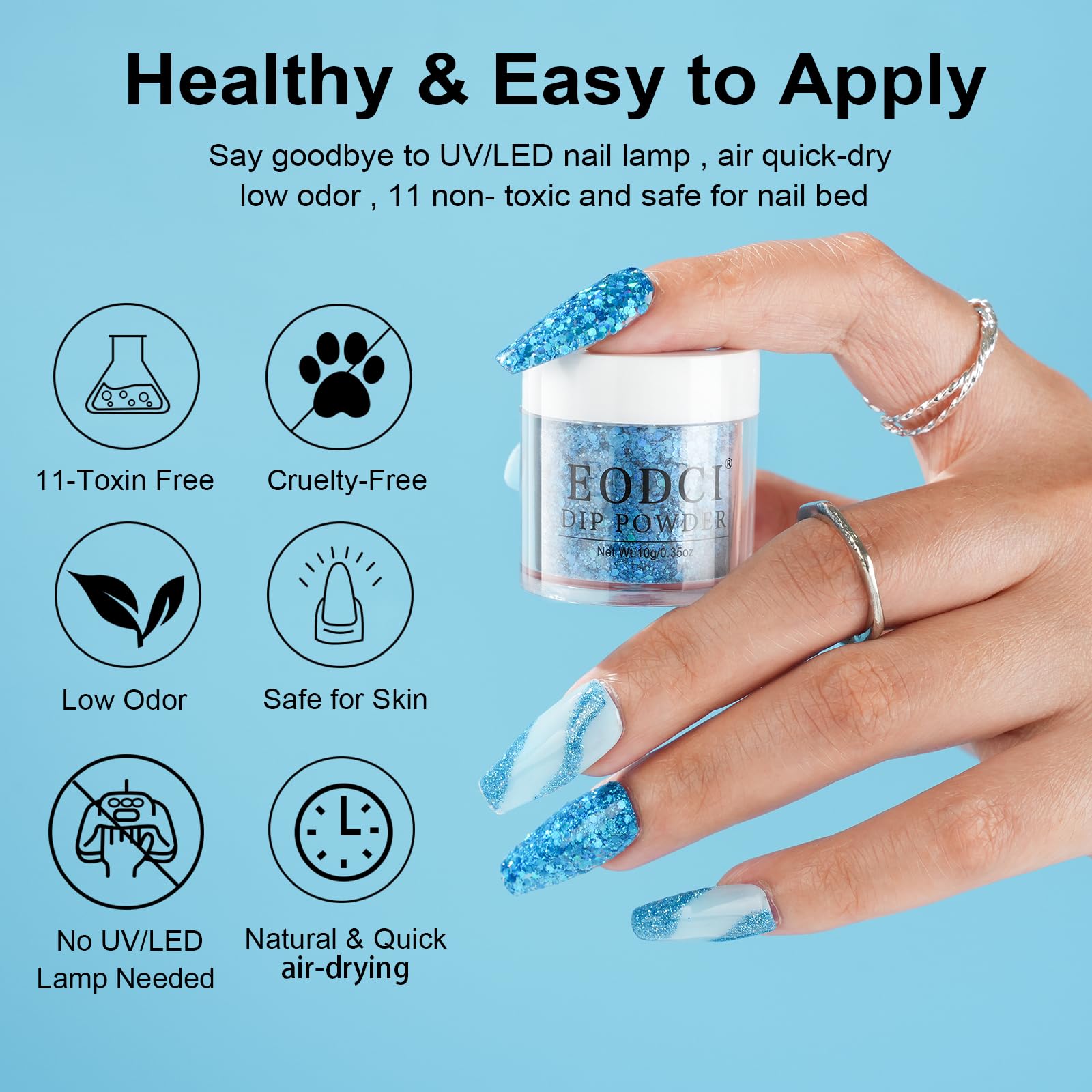 Eodci nail brush and file tools for precise shaping and cleanup.