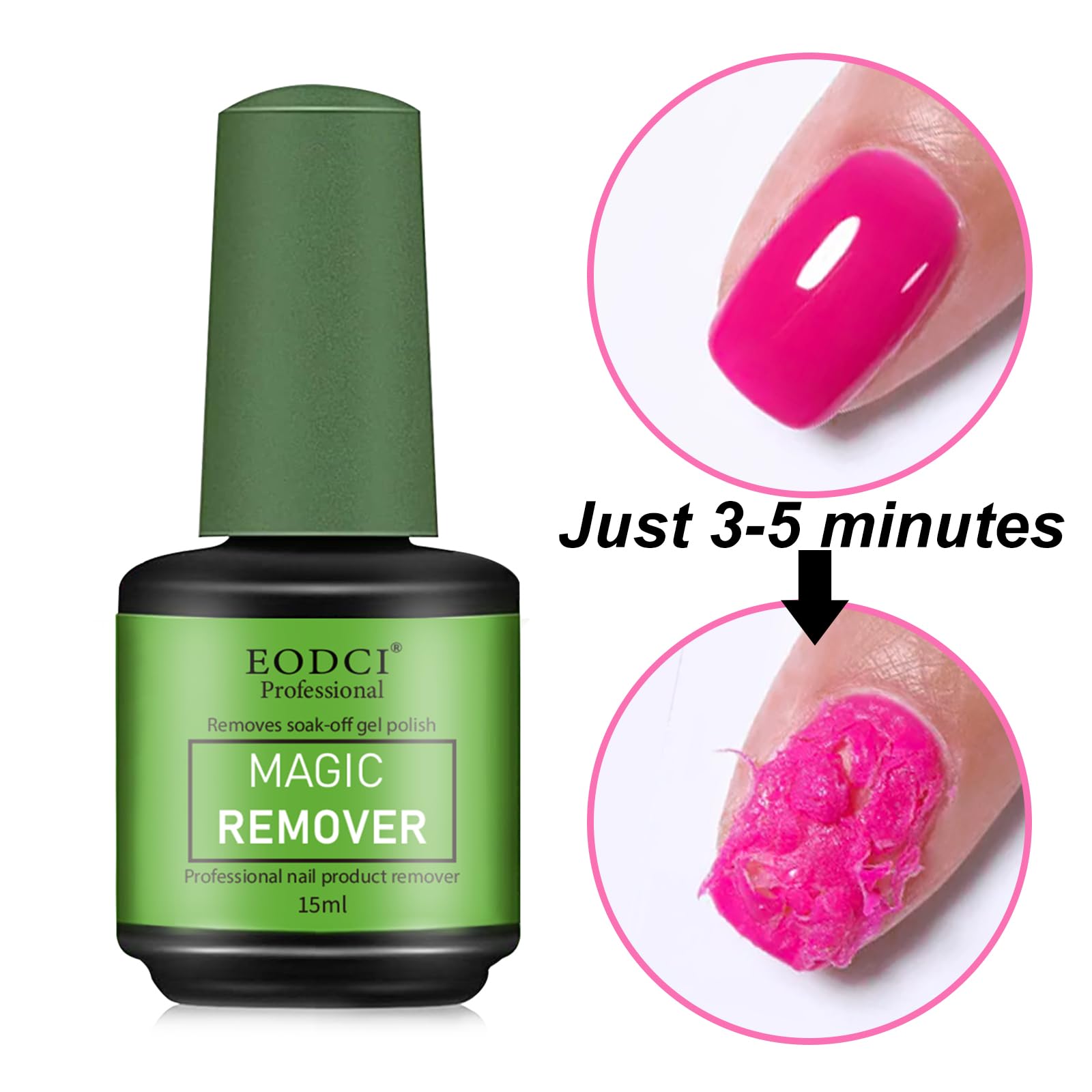 Nails after removal featuring clean natural nails with Eodci remover