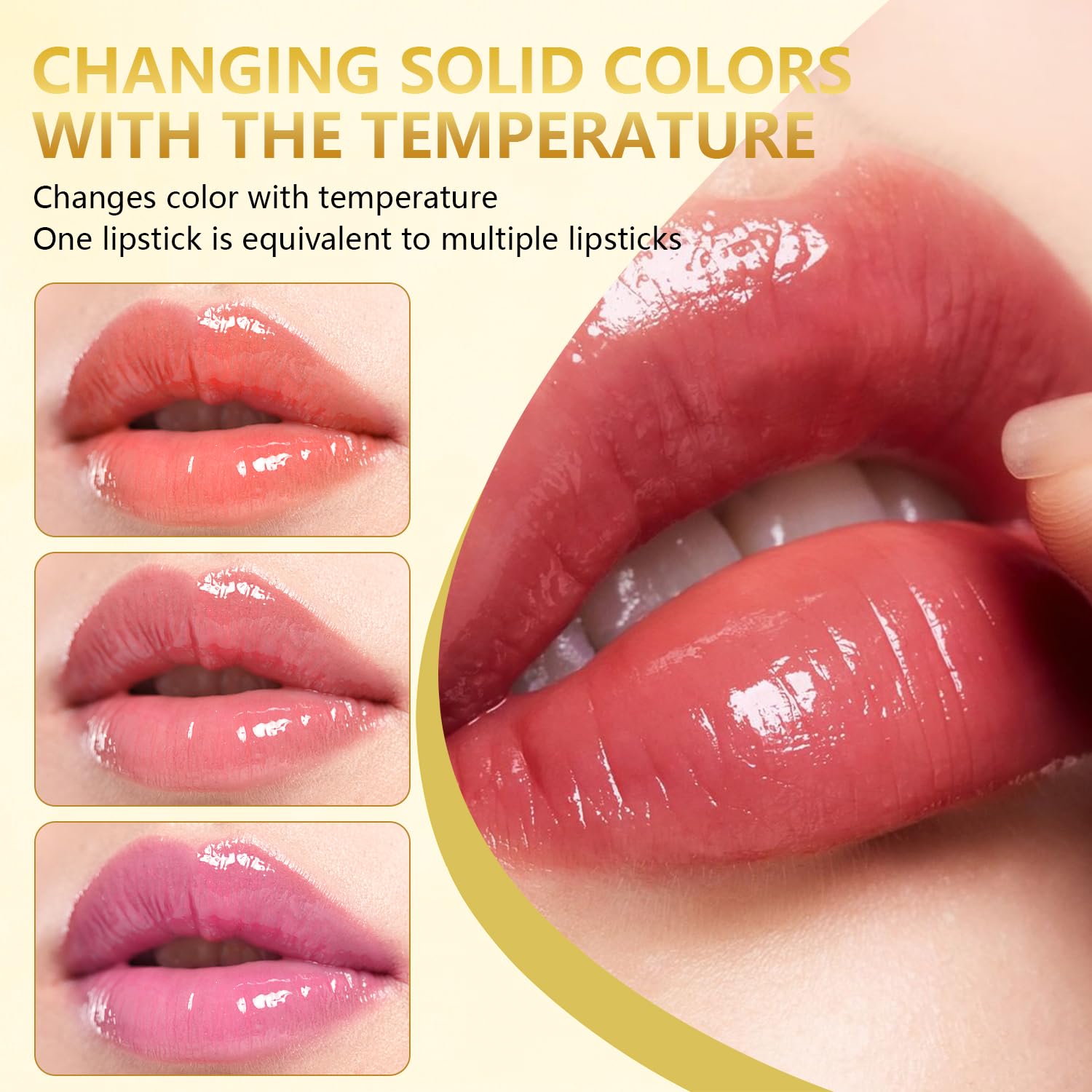 EOIRULA color-changing lipstick swatch shows pH-driven shade shift