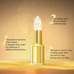 EOIRULA gold foil lipstick detail highlights hydration and shine