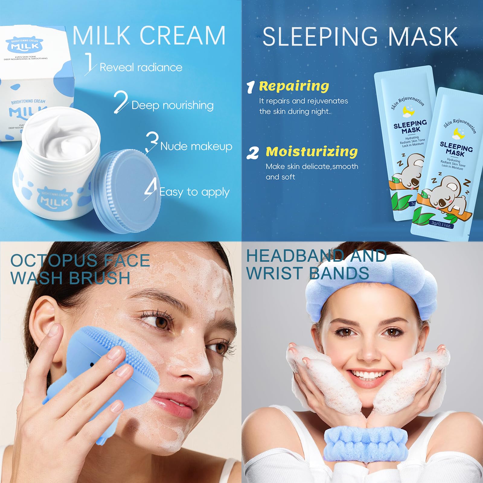 EONFAVE Milk Kids moisturizer jar demonstrates lightweight hydration for all skin types.