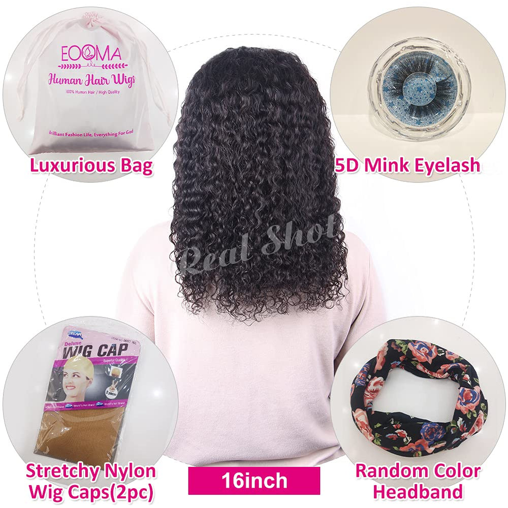 Eooma Curly Headband Wig ponytail-ready design for versatile looks.
