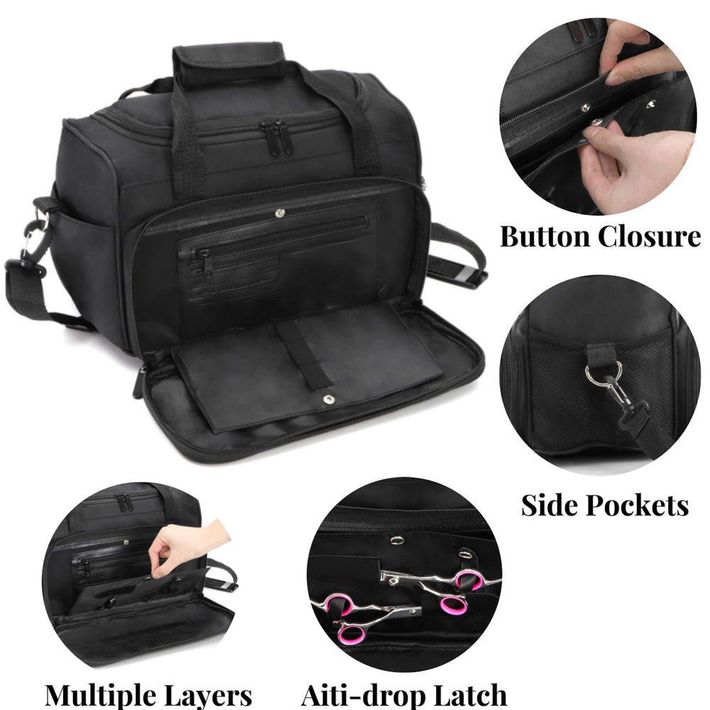 Eorbow cosmetology organizer pocket layout demonstrates organized storage for small tools.