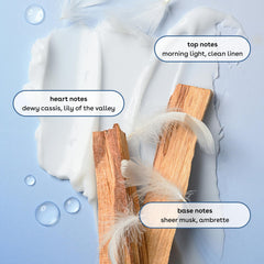 eos Fresh & Cozy creamy lather texture demonstrating rich foam