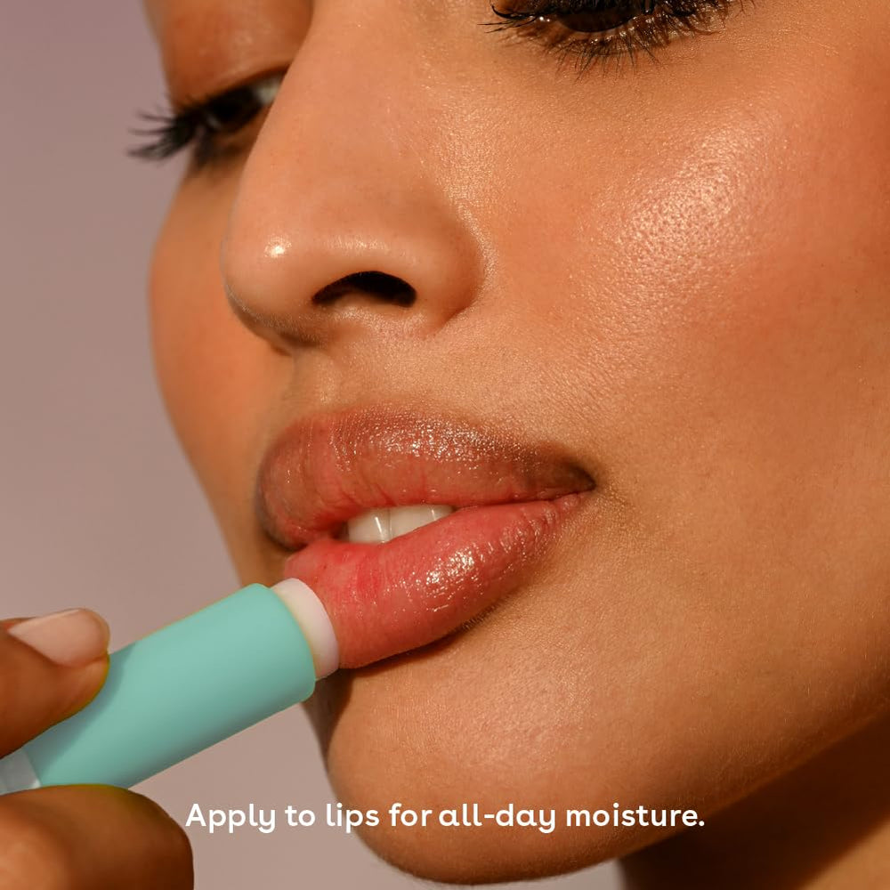 eos lip balm close-up texture with creamy consistency
