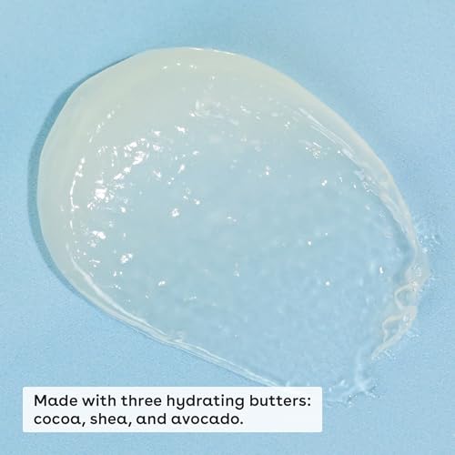 EOS Marshmallow Fluff closeup shows rich cocoa and shea butter delivering hydrating texture.