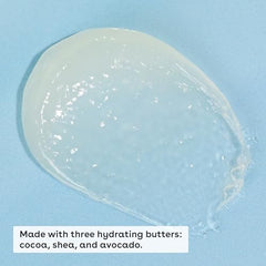 EOS Marshmallow Fluff closeup shows rich cocoa and shea butter delivering hydrating texture.