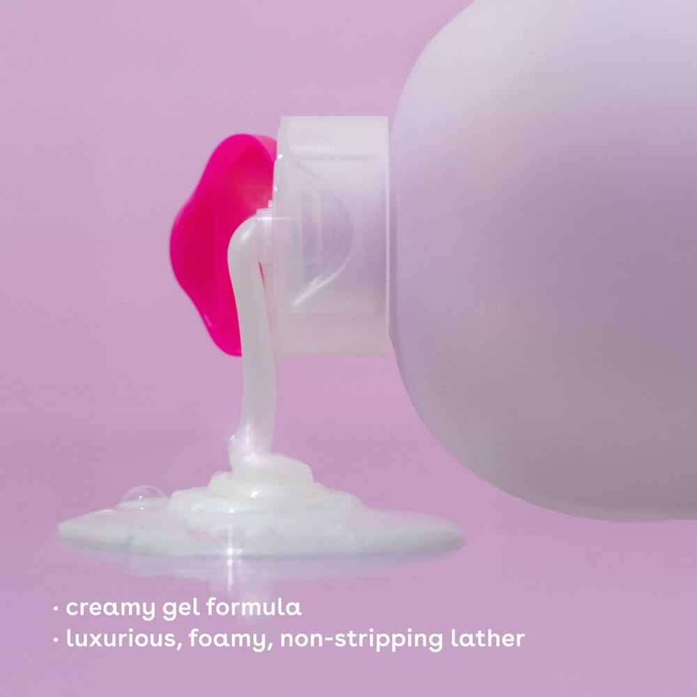 eos Shea Better Vanilla Cashmere closeup shows nourishing formula for sensitive skin