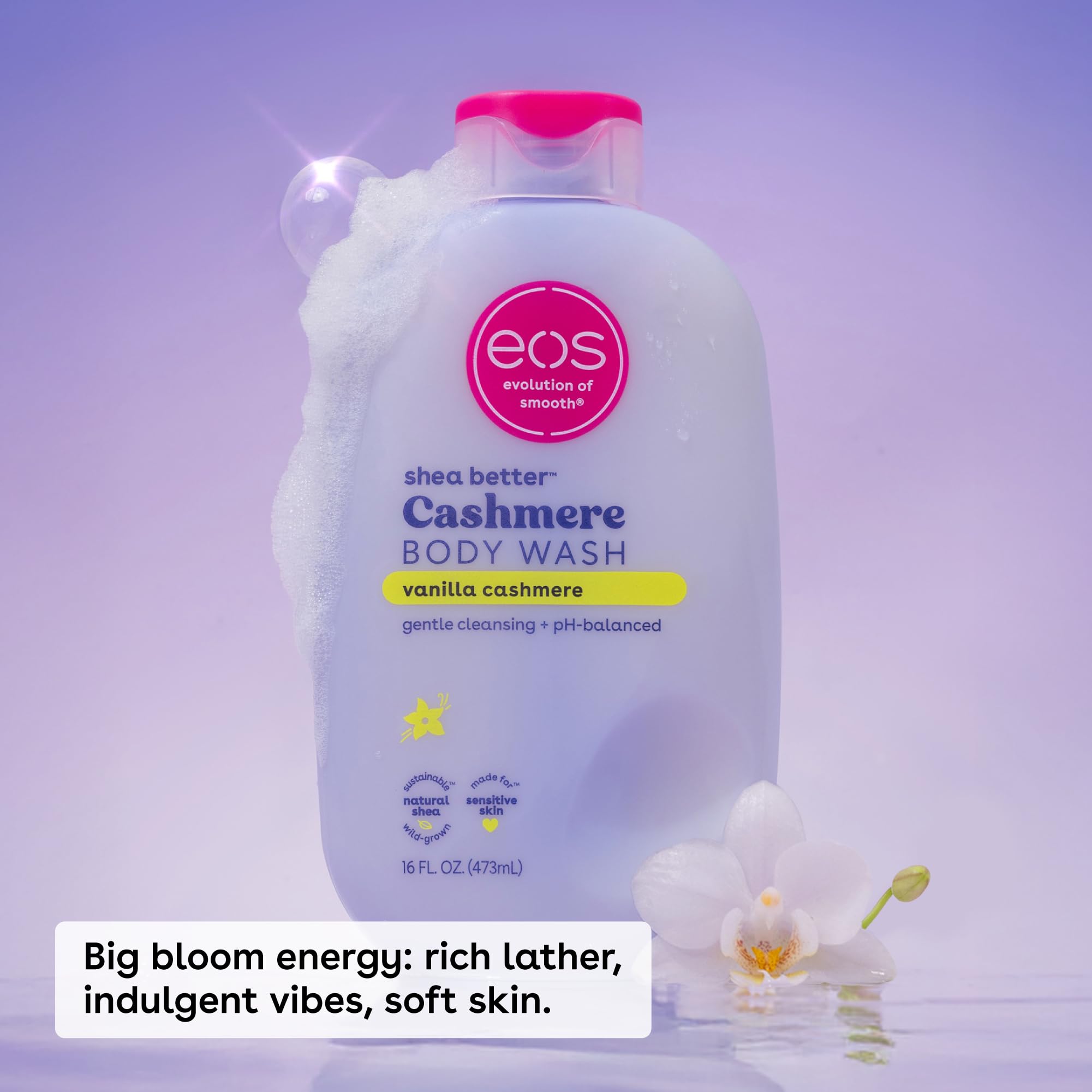 eos Shea Better Vanilla Cashmere creamy gel texture feels luxurious during shower routine