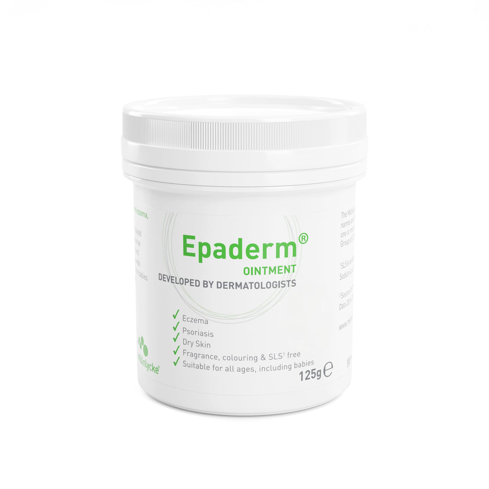 Epaderm ointment 125g packaging ready for daily dry-skin use.