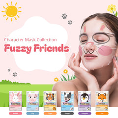 Epielle Character Face Mask Fuzzy Friends Penguin close-up promotes gentle moisture for all skin types