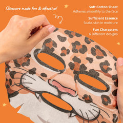 Epielle tiger mask blends fun design with nourishing ingredients for a pampering session.