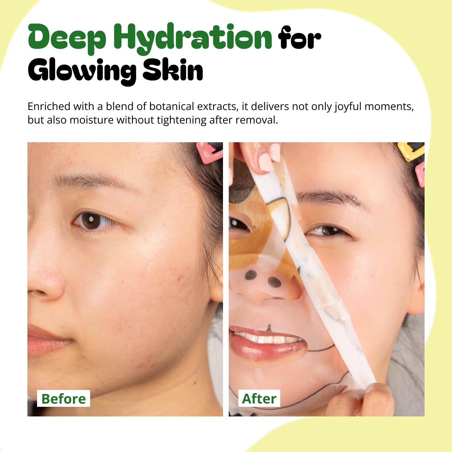 Epielle Character Face Mask Wild Kingdom kitten—soothing hydration to revive tired skin.