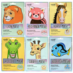 Epielle Character Face Mask Wild Kingdom pack—colorful characters for a relaxing spa night and hydration.