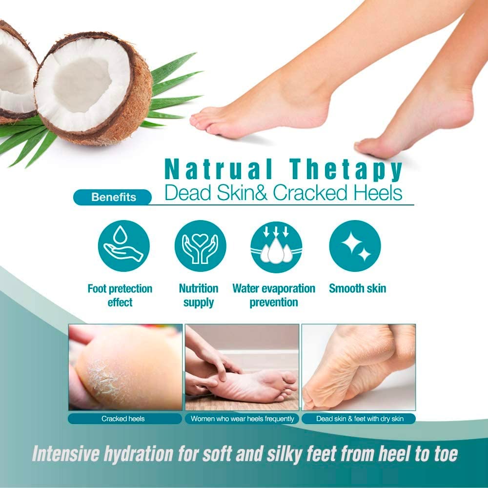 Epielle cracked heels softening treatment with nourishing oils.