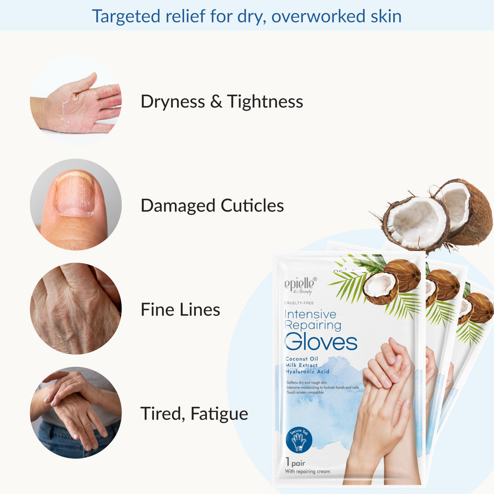 Epielle gloves in spa-at-home setup promoting soothing self-care.