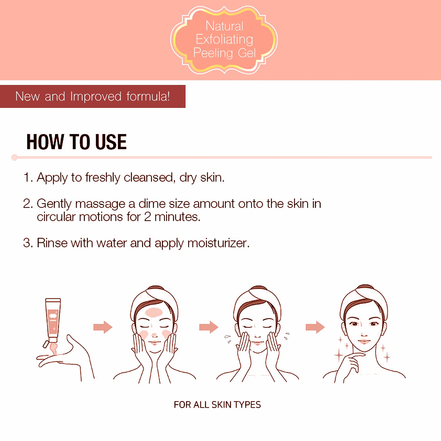 Epielle Gommage routine feature showing exfoliation step and glow.
