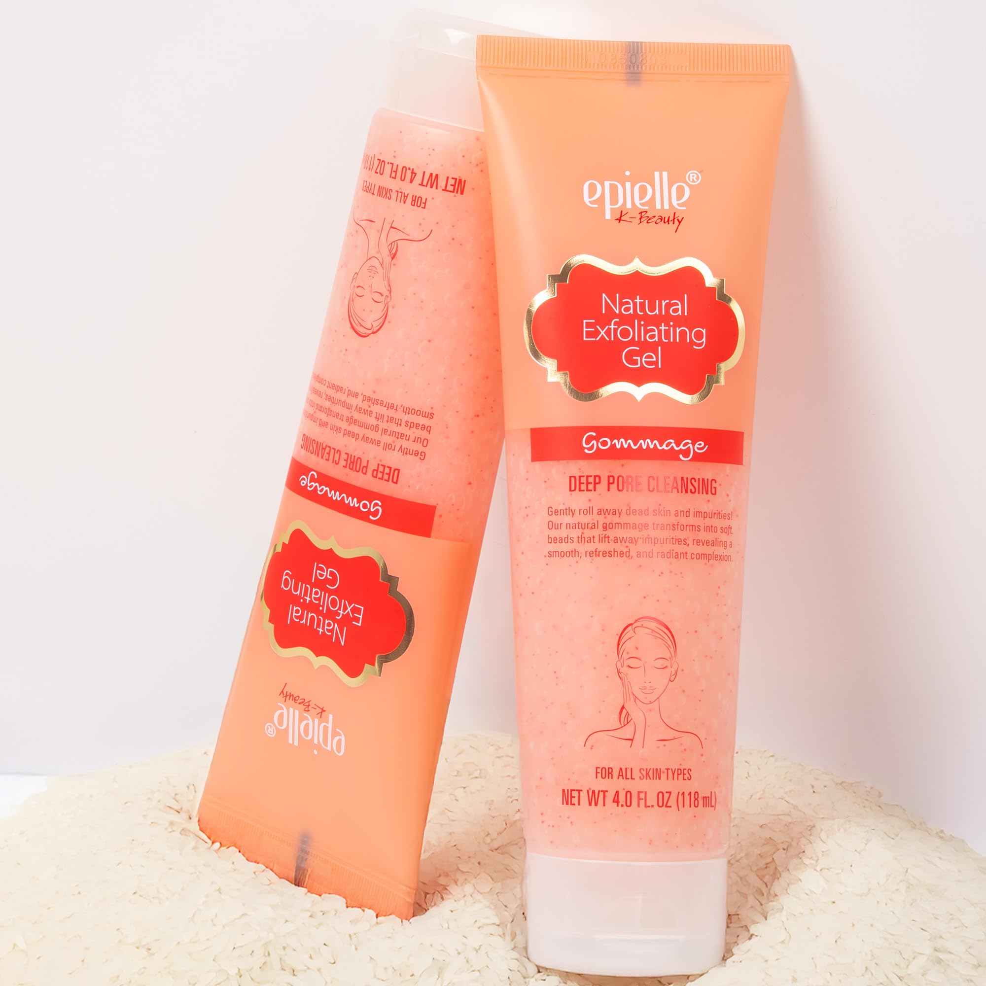 Epielle Gommage Gel with vitamins C and E for brightening skin.