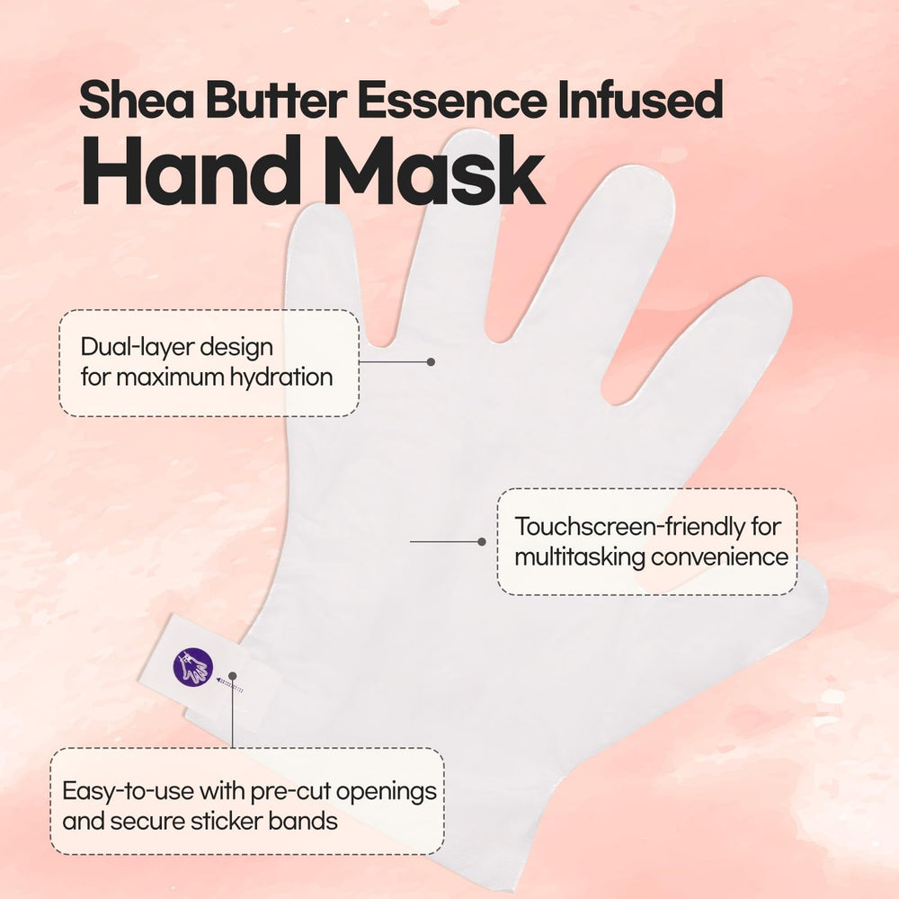 Epielle hand mask with adjustable secure-tab design stays in place during wear.