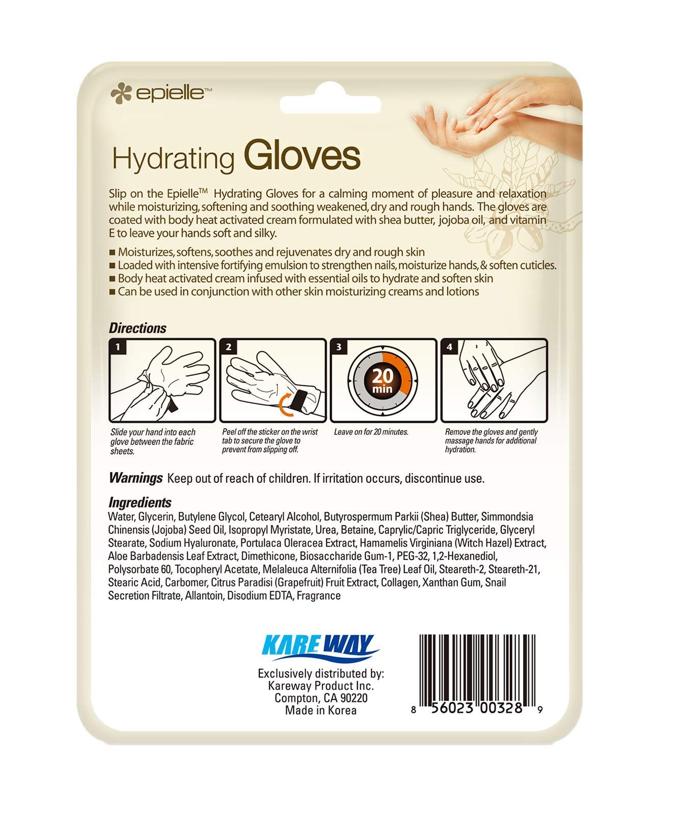 Epielle Hydrating Hand Mask soft hands close-up result for refined fingertips