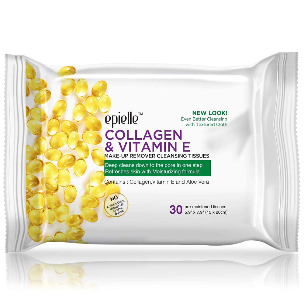 Epielle Makeup Remover Wipes bulk-pack image highlights travel-ready skincare on the go