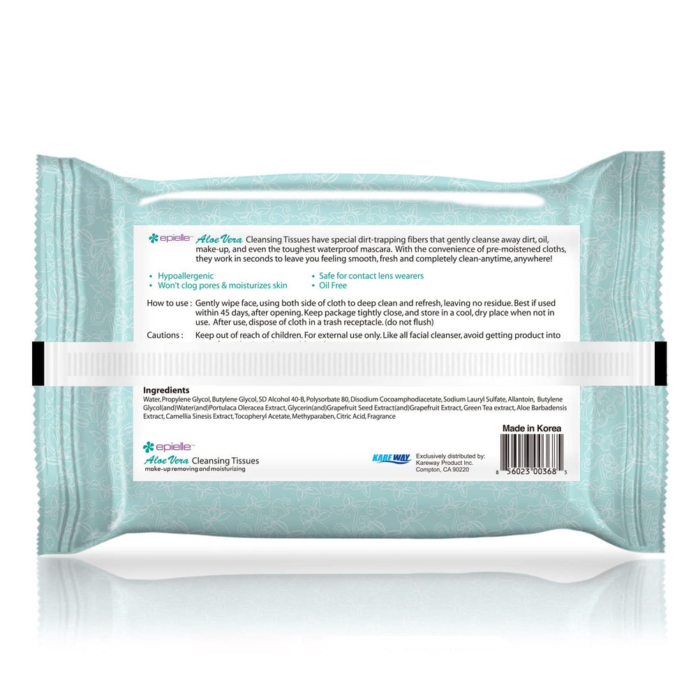 Epielle makeup remover wipes flip-top pack keeps moisture
