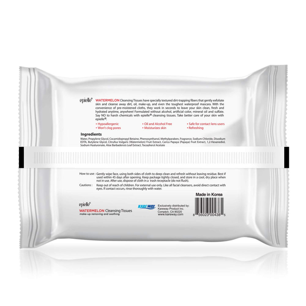 Epielle makeup remover wipes moisturizing feel after use.