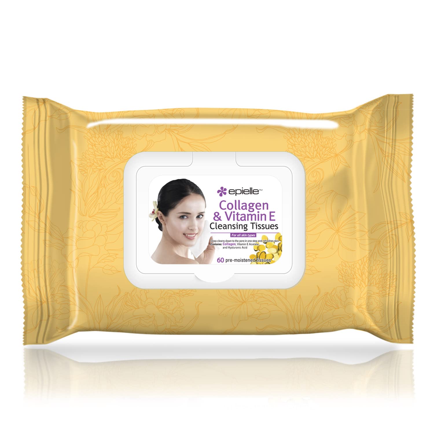 Epielle makeup remover wipes removing waterproof mascara in action
