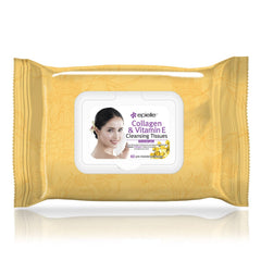 Epielle makeup remover wipes removing waterproof mascara in action