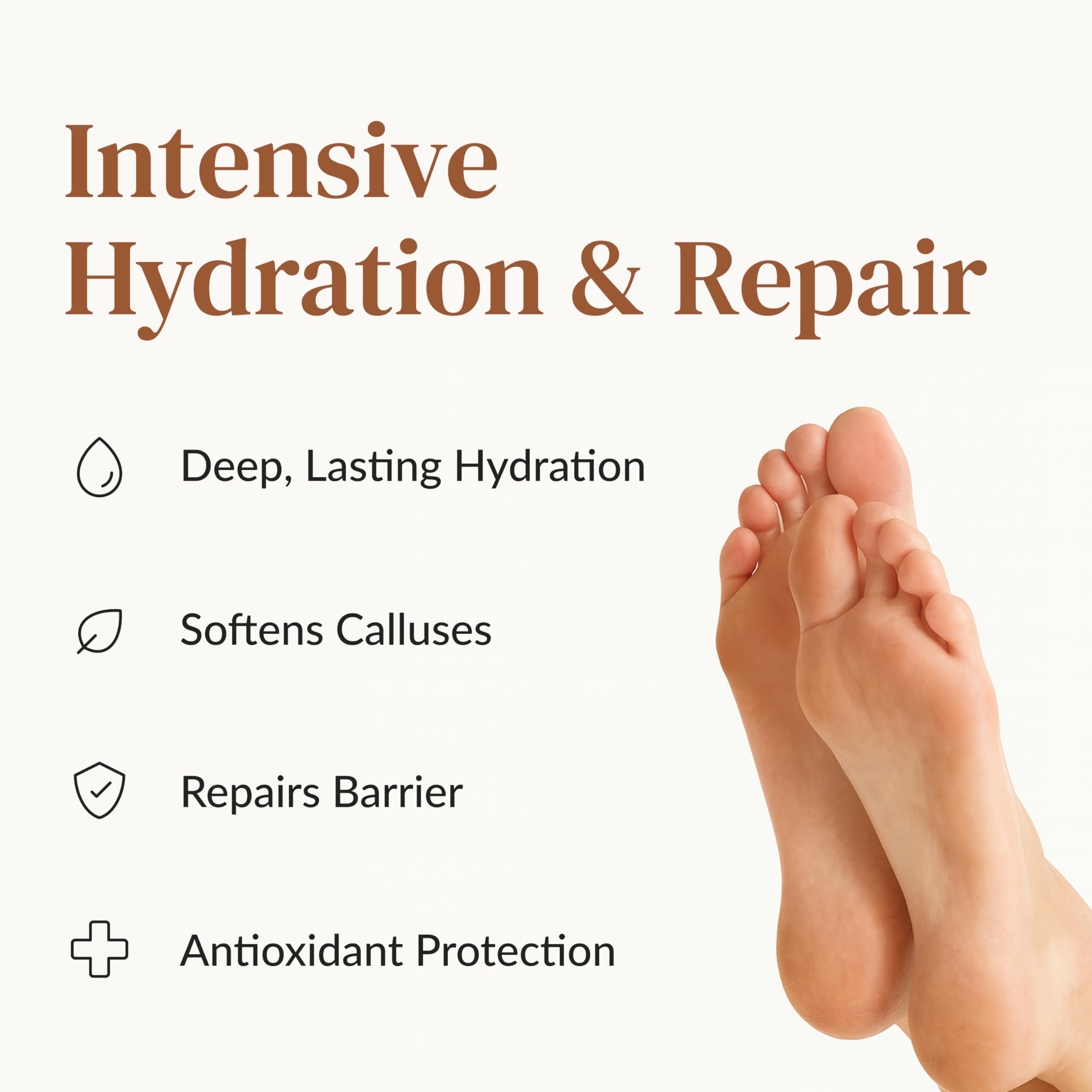 Epielle hydrating foot mask ingredients shea butter and jojoba oil for moisturization