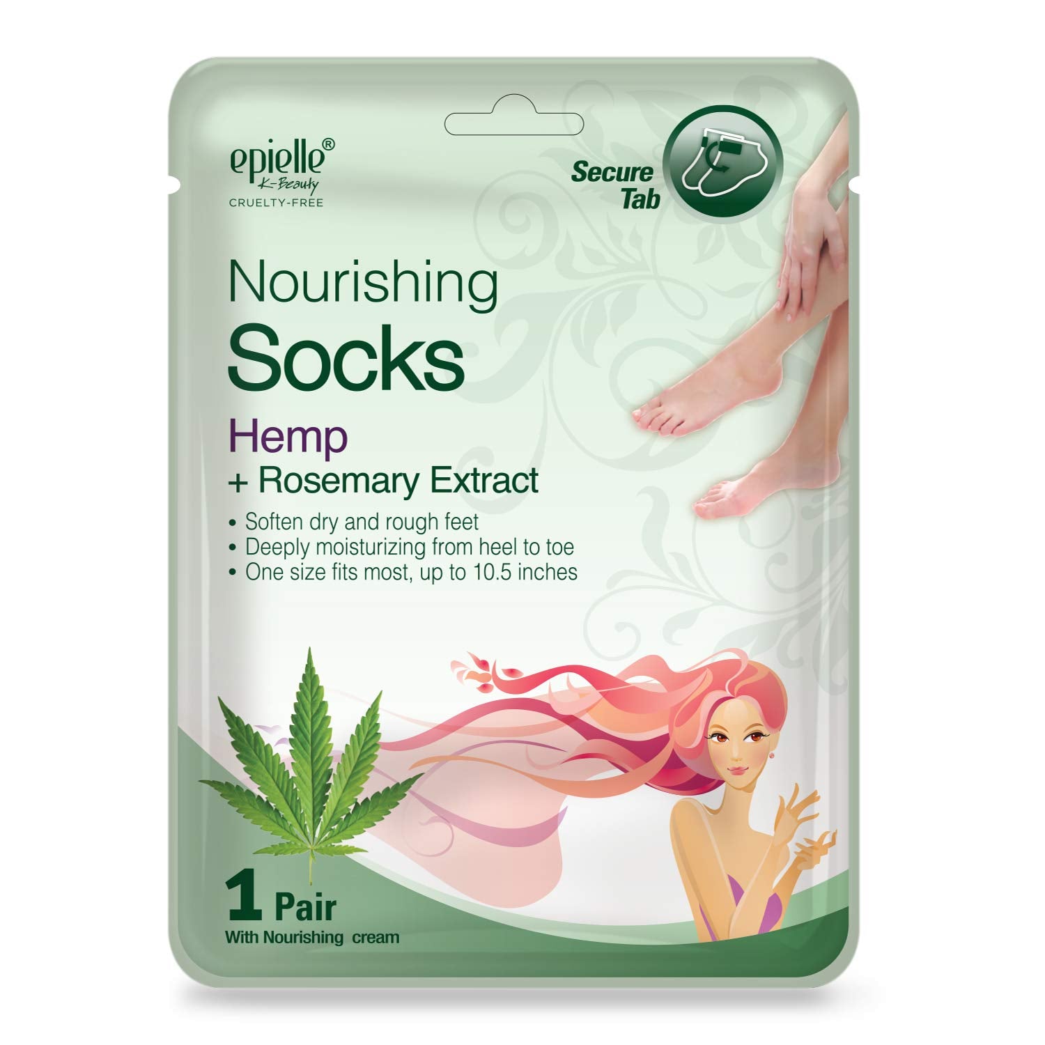 Epielle socks in pack ready for at-home foot care