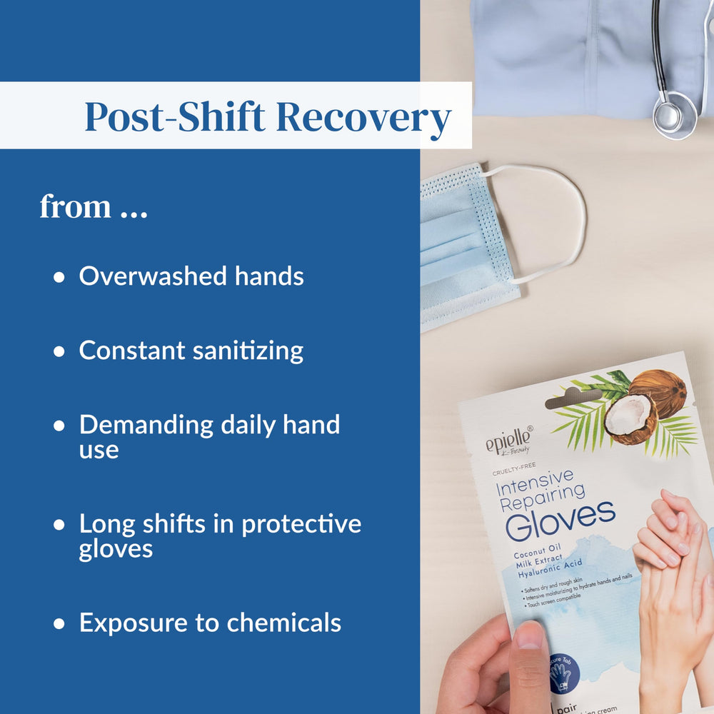 Epielle soft hands after treatment in cozy home routine image.
