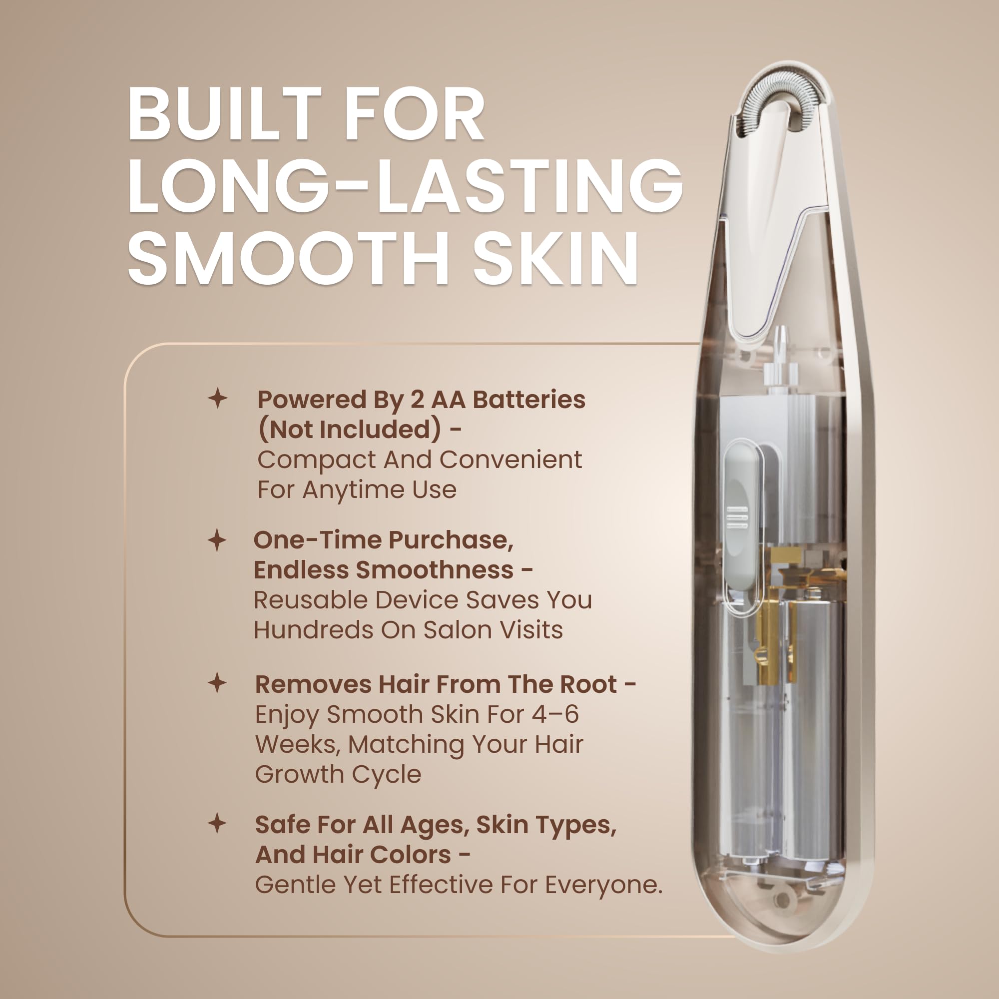 Cleaning brush included with Epilady Esthetic Pearl epilator for easy maintenance.