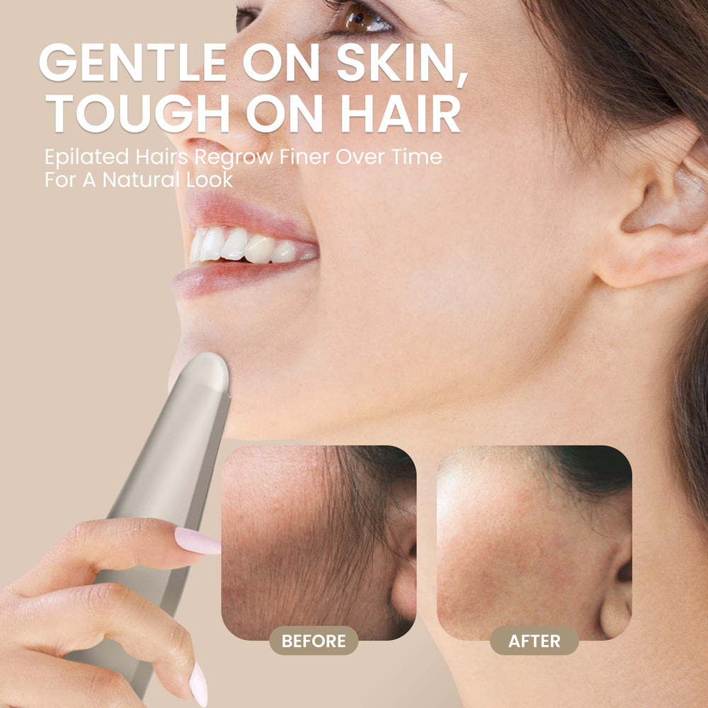 Epilady Esthetic Pearl epilator fits into travel routine with the compact case.