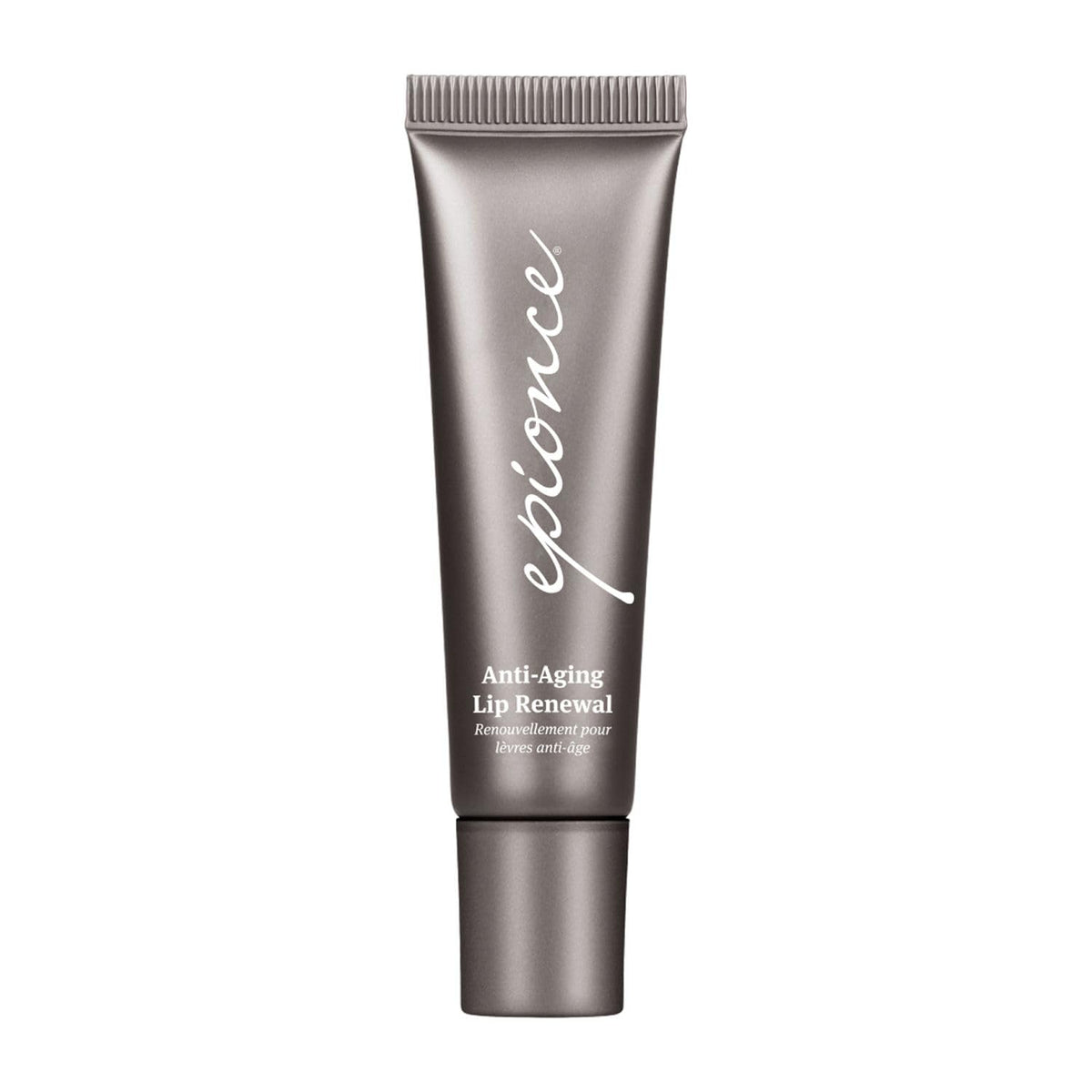 Epionce Anti-Aging Lip Renewal tube application shows hydrating lip renewal for daily care.