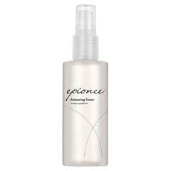 Epionce Balancing Toner bottle pour supports gentle cleansing.