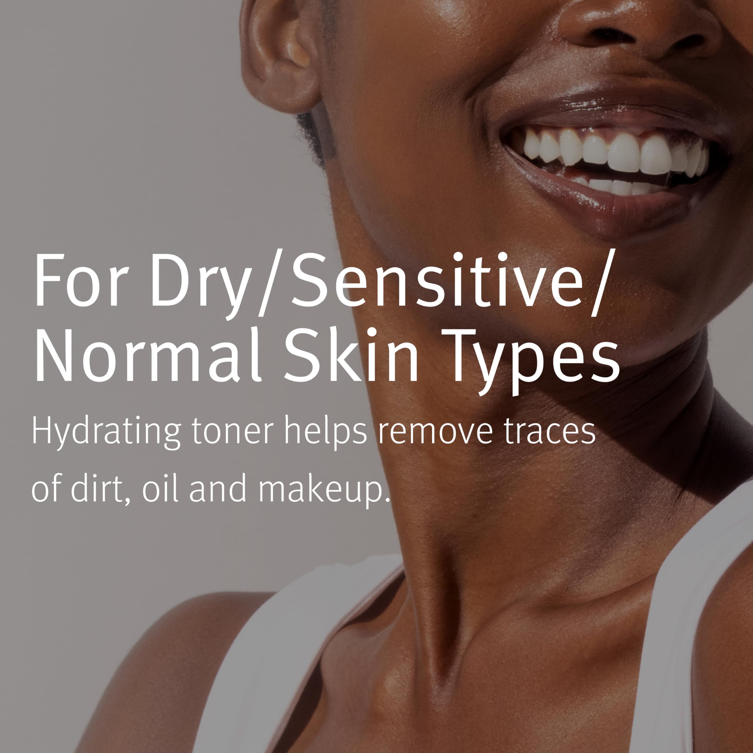 Epionce Balancing Toner face skin calming close-up shows soothing hydration.