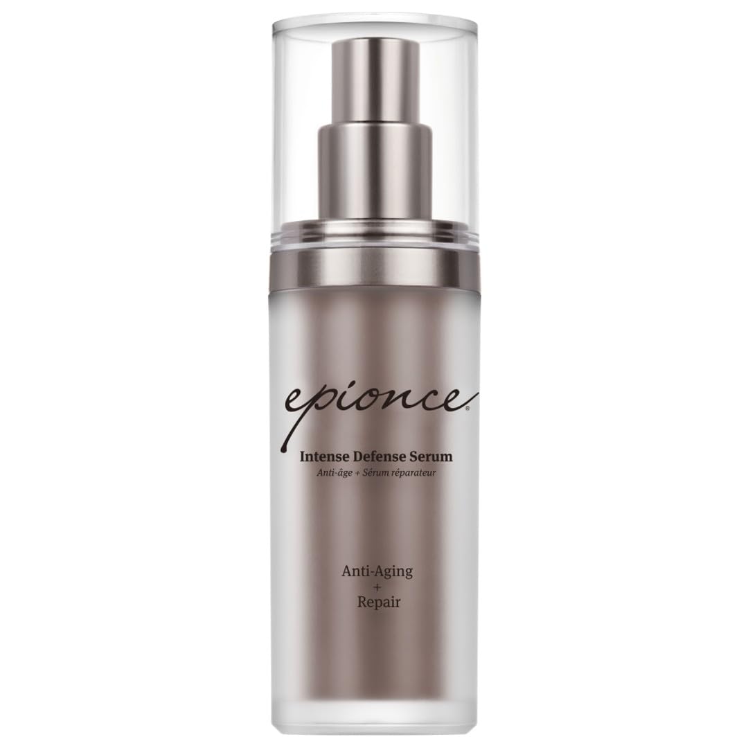 Epionce Intense Defense Serum bottle pump demonstrates easy daily hydration.