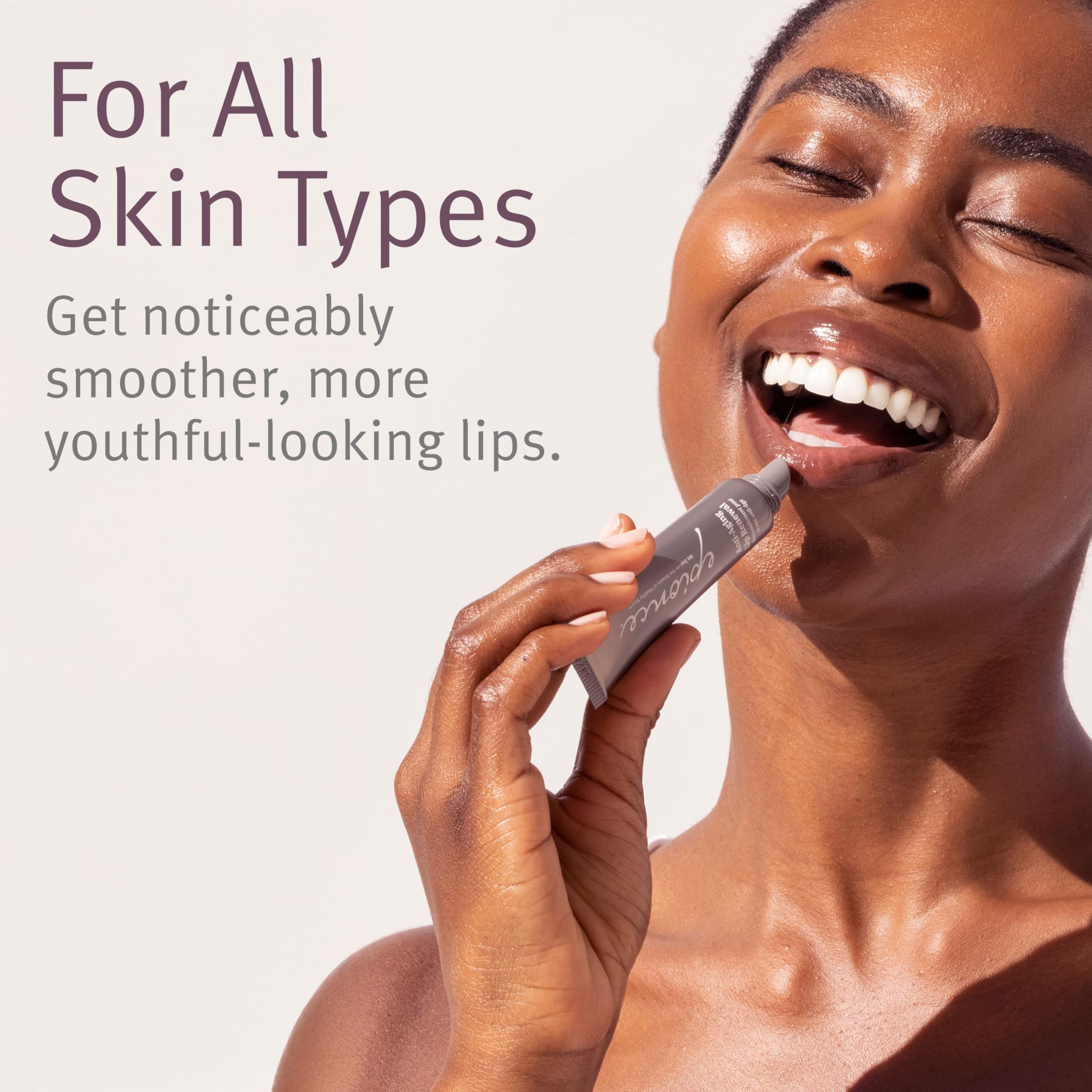 Epionce Lip Renewal cream texture close-up highlights rich moisture and smooth finish.