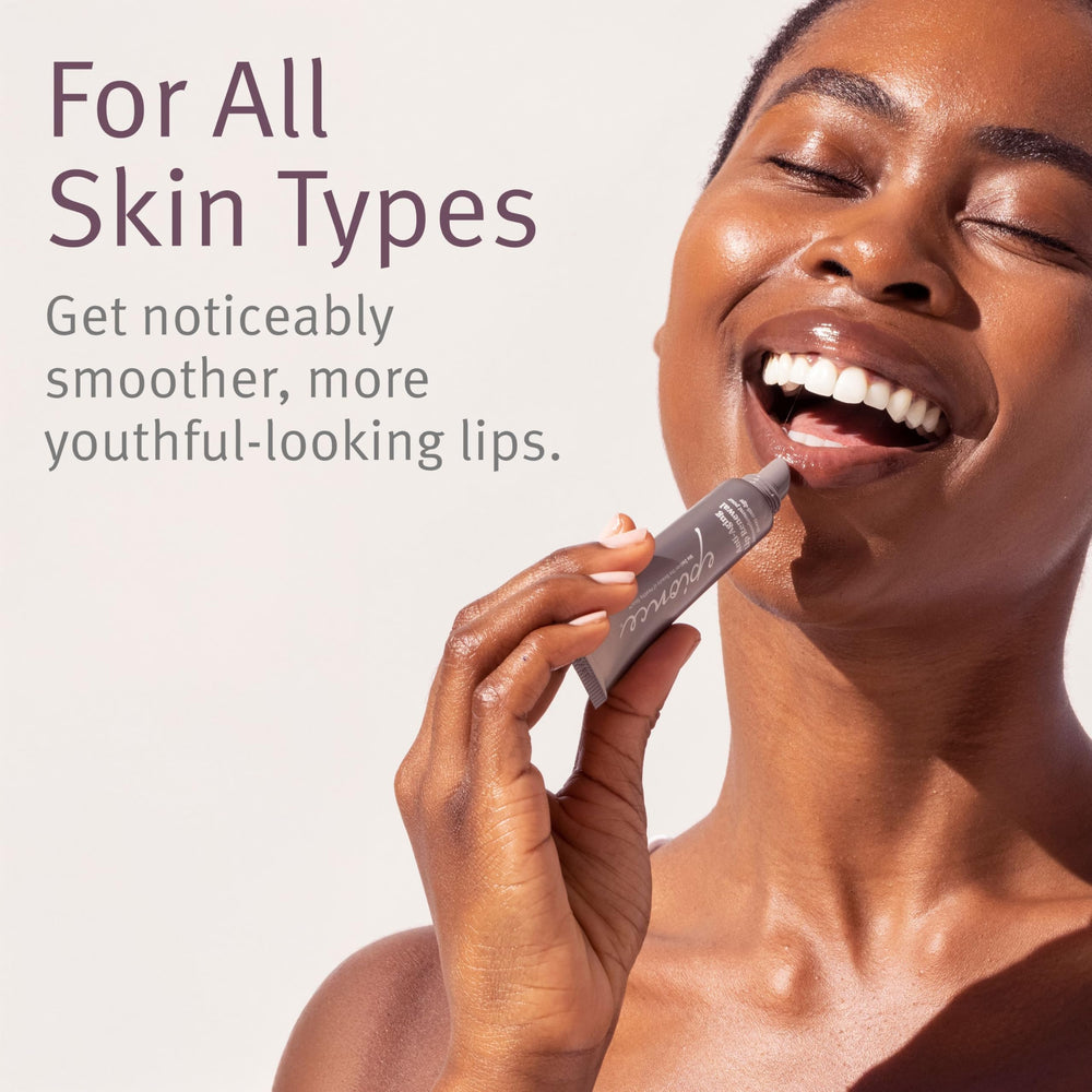 Epionce Lip Renewal cream texture close-up highlights rich moisture and smooth finish.